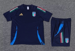 2425 Italy Trianing Soccer Suit Dark blue and white